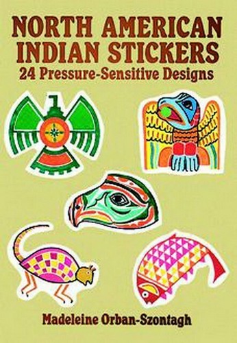 North American Indian Lizard Fish Snake Sticker Set - 24 Stickers