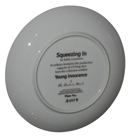 Squeezing In Mom Kids Hug Young Innocence by Kathy Lawrence Plate (1991) Bradford Mint