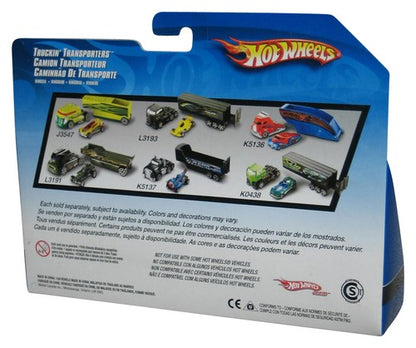 Hot Wheels Truckin' Transporters (2007) Alien Artifact Recon Unit Toy Truck w/ Green Car