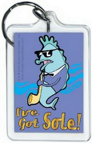 David and Goliath Got Sole Lucite Keychain 65567KEY