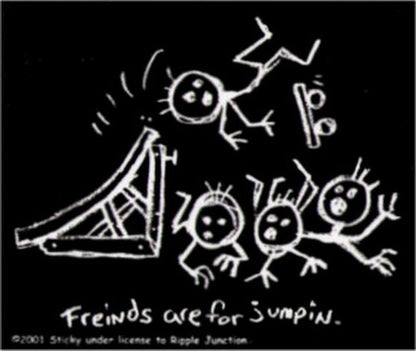 Skateboarding Friends Are For Jumping Sticker