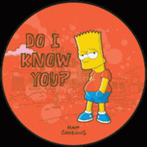 Simpsons Do I Know You Button SB3337