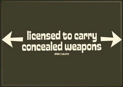 David and Goliath Licensed To Carry Magnet 29800DG