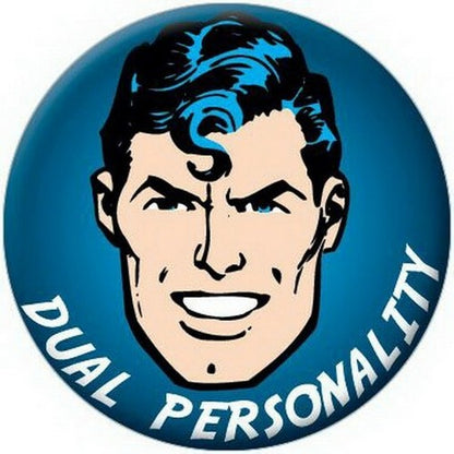 Superman Dual Personality Licensed 1.25 Inch Button 81589