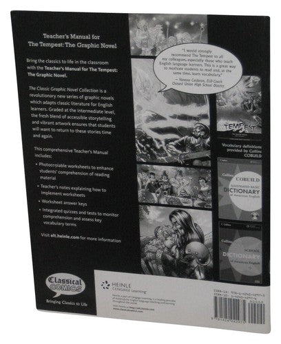 The Tempest Graphic Novel Classical Comics Teacher's Manual Heinle Paperback Book