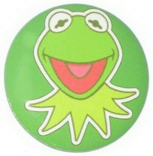 The Muppets Kermit Face Green Button