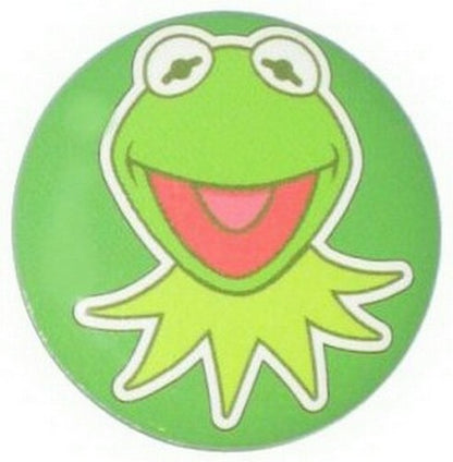 The Muppets Kermit Face Green Button