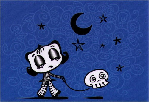 Dire Delia Skull On Leash Magnet BM1334