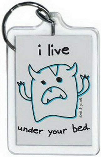 David and Goliath Live Under Bed Lucite Keychain 65493KEY