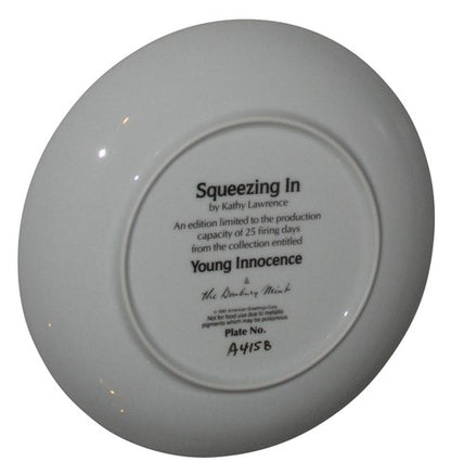 Squeezing In Mom Kids Hug Young Innocence by Kathy Lawrence Plate (1991) Bradford Mint