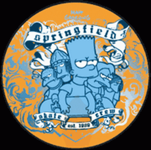 Simpsons Bart Skate Crew EST 1989 Button SB3296