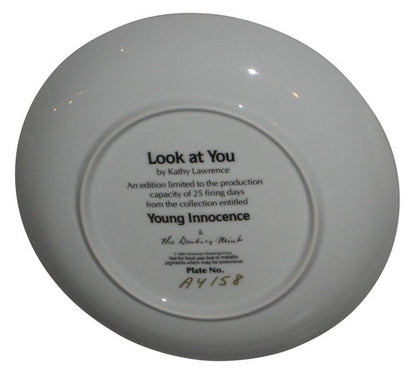 Look At You Baby Mirror Young Innocence by Kathy Lawrence Plate (1991) Bradford Mint