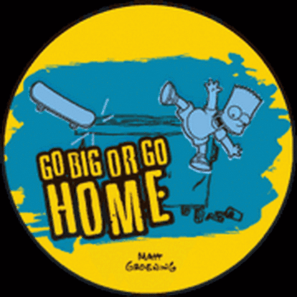 Simpsons Bart Go Big Button SB3298