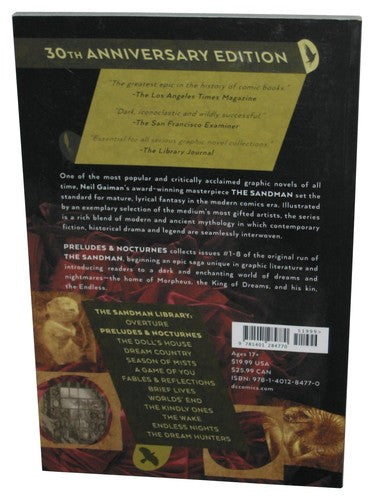 DC The Sandman Vol. 1 Preludes & Nocturnes 30th Paperback Book