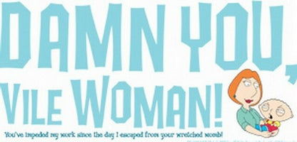 Family Guy Damn You Vile Woman Sticker S-FG-0001