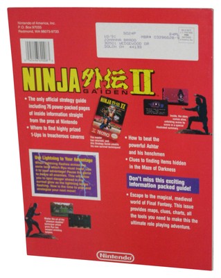 Nintendo Power Ninja Gaiden II NES Official Strategy Guide Book
