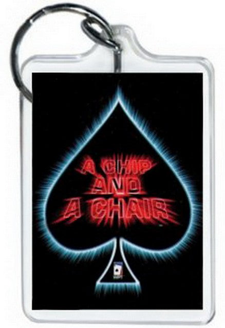 World Poker Tour Chip & Chair Lucite Keychain WK1582