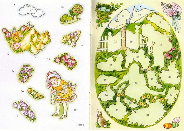 Decorating Easter Eggs Sticker Set - 33 Stickers