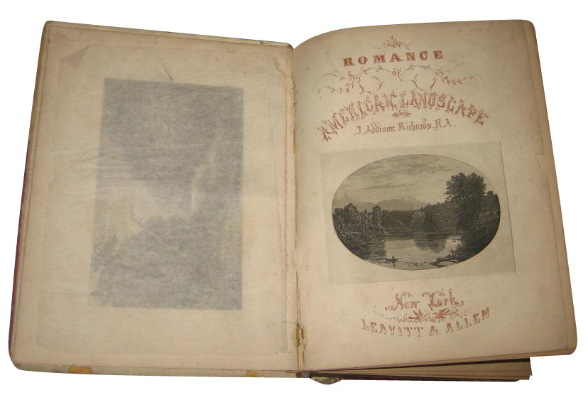 The Romance of American Landscape Vintage (1855) Hardcover Book