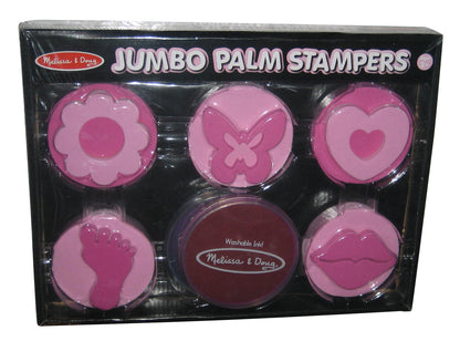 Melissa and Doug Jumbo Stamp & Ink Pad Pink Palm Stampers Toy Set
