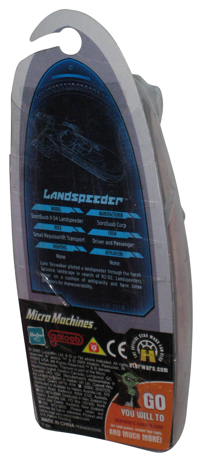 Star Wars Titanium Series (2005) Landspeeder Die Cast Metal Toy w/ Rolling Action - (Sticker Ripped)