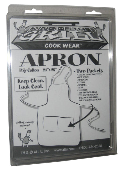 King of The Grill Grid Iron Chef White Adult Apron