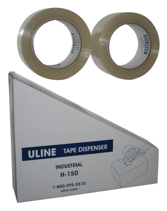 Uline Industrial Side Loader Tape Dispenser H-150 w/ Two Rolls of Tape