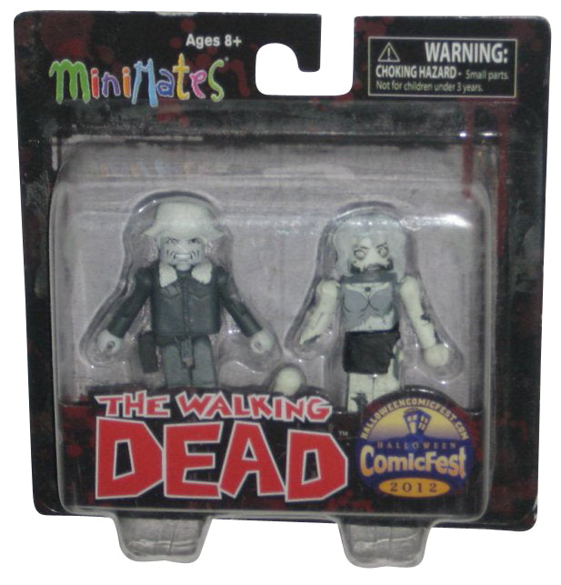 Walking Dead Winter Coat Dale & Female Zombie Minimates Figure Set