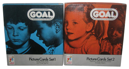 Milton Bradley Picture Cards Set 1 & 2 Kids (1972) Vintage Game - Education Key To Learning