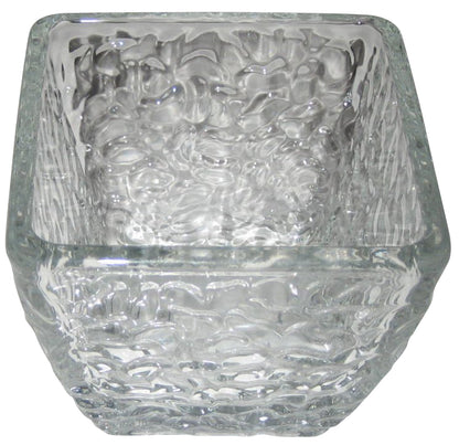 Disaronno Glass Square Textured Snack Nut Dip Bowl