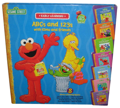 Sesame Street Early Learning (8 Book Set) Bi-Fold (ABCs and 123s) w/ Elmo & Friends Hardcover 2010