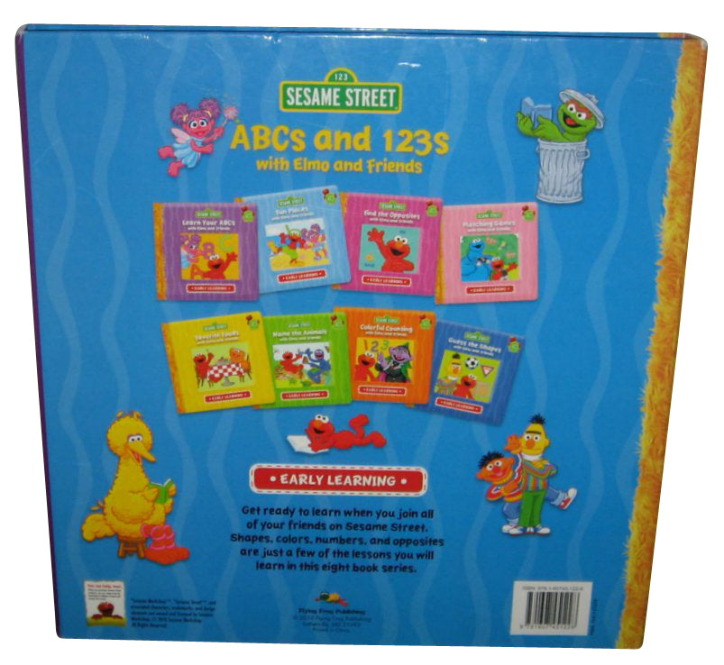 Sesame Street Early Learning (8 Book Set) Bi-Fold (ABCs and 123s) w/ Elmo & Friends Hardcover 2010