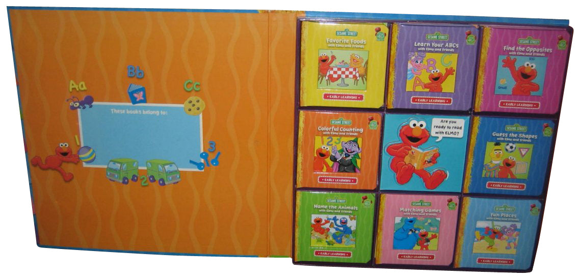 Sesame Street Early Learning (8 Book Set) Bi-Fold (ABCs and 123s) w/ Elmo & Friends Hardcover 2010