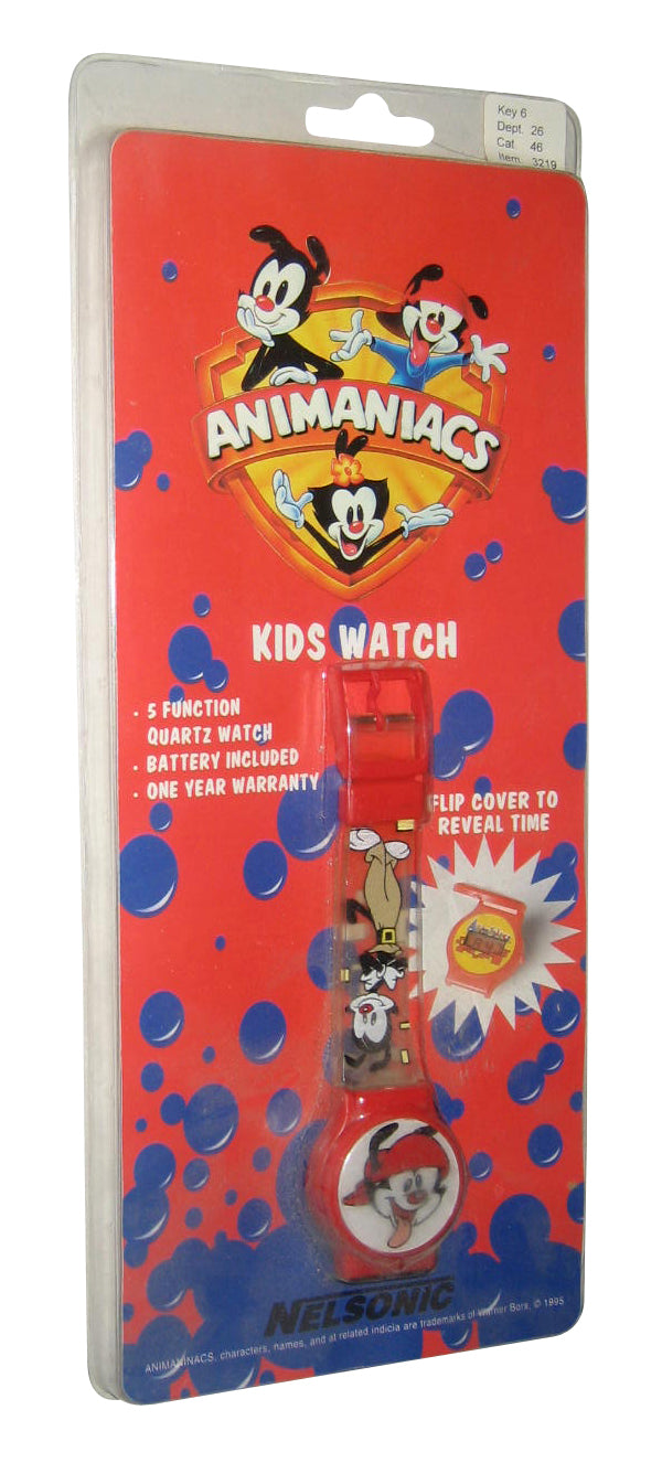 Animaniacs Yakko & Wakko (1995) Nelsonic Vintage Toy Quartz Kids Flip Watch