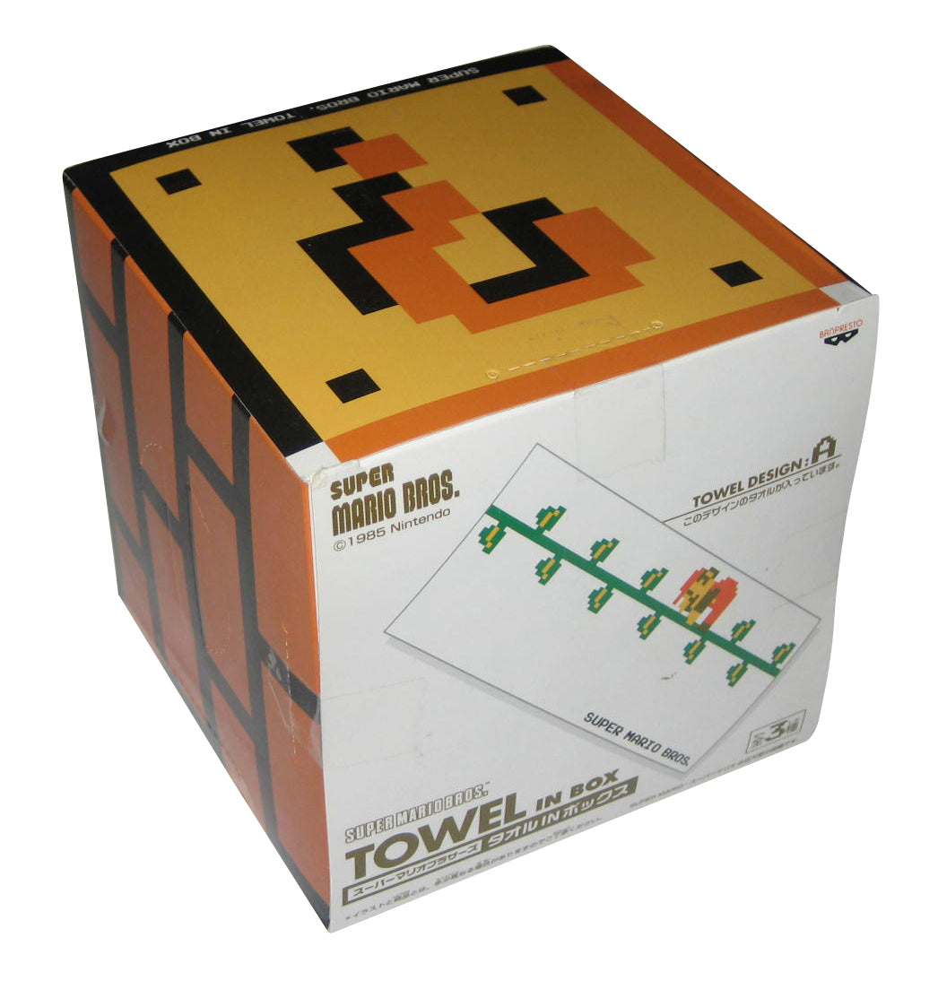 Nintendo Super Mario Bros. Banpresto (2006) Small Towel In Box - (Climbing Beanstalk)
