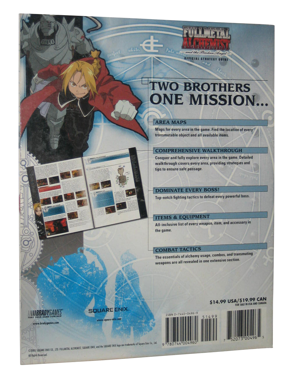 Full Metal Alchemist And The Broken Angel Brady Games Strategy Guide Book