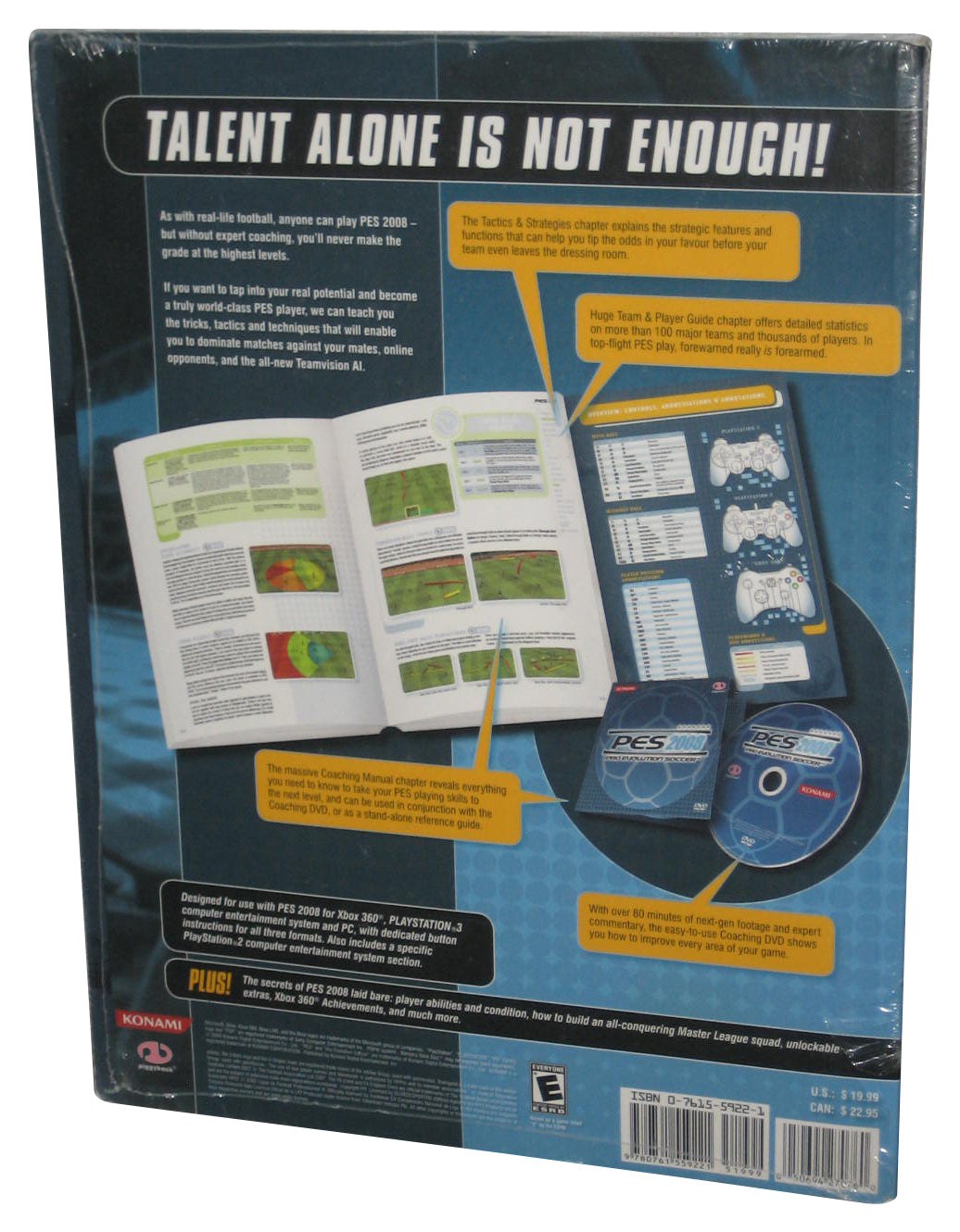 Pro Evolution Soccer 2008 Prima Official Strategy Guide Book w/ Coaching DVD