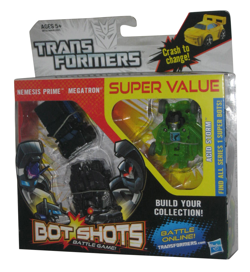 Transformers Bot Shots (2011) Battle Game Figure Set - (Acid Storm & Megatron Nemesis Prime)