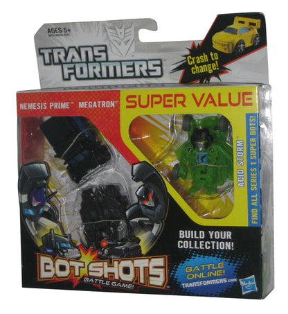 Transformers Bot Shots (2011) Battle Game Figure Set - (Acid Storm & Megatron Nemesis Prime)