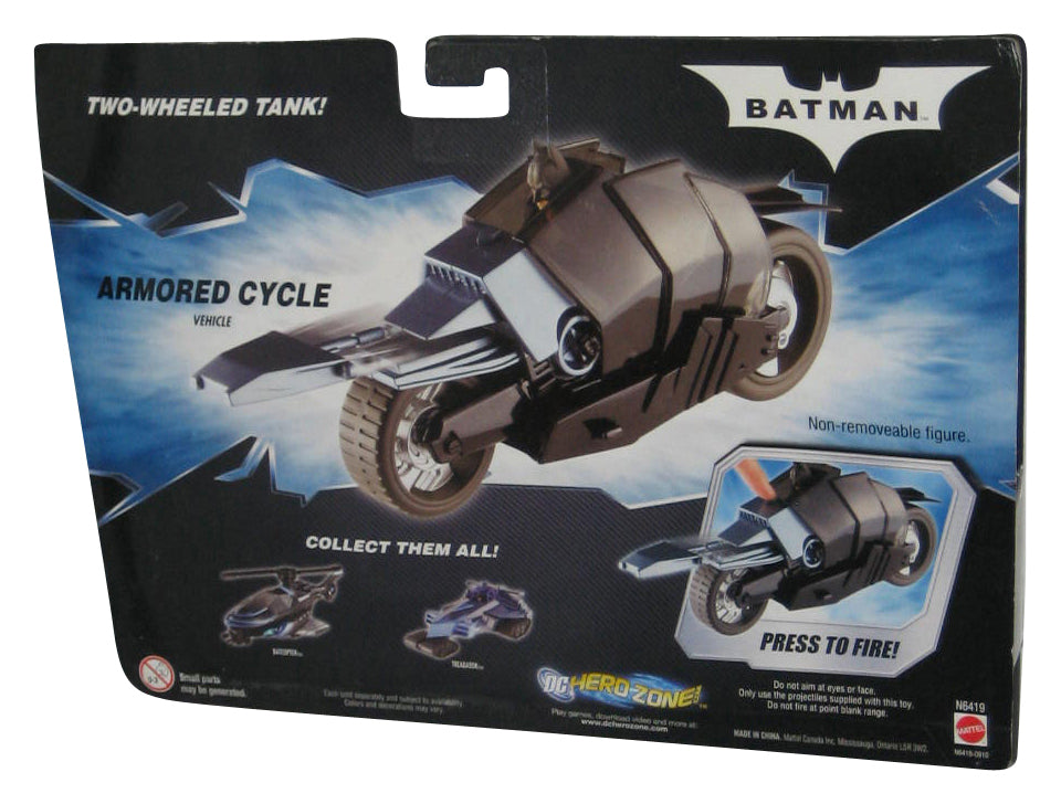 DC Comics Batman Dark Knight Armored Cycle Mattel Toy Vehicle w/ Lock-On Launch