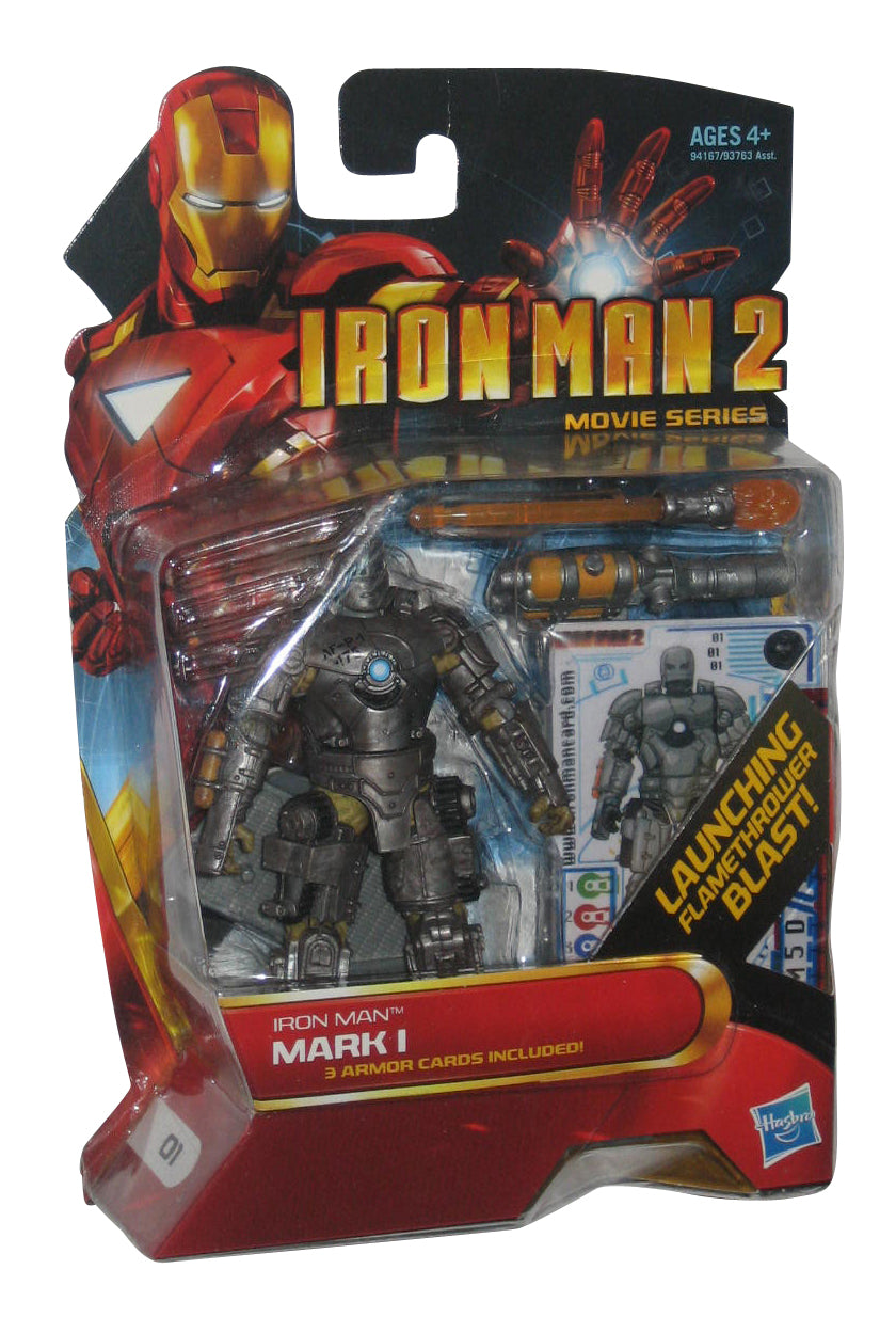 Marvel Comics Iron Man 2 Mark I Hasbro Figure w/ Launching Flamethrower Blast