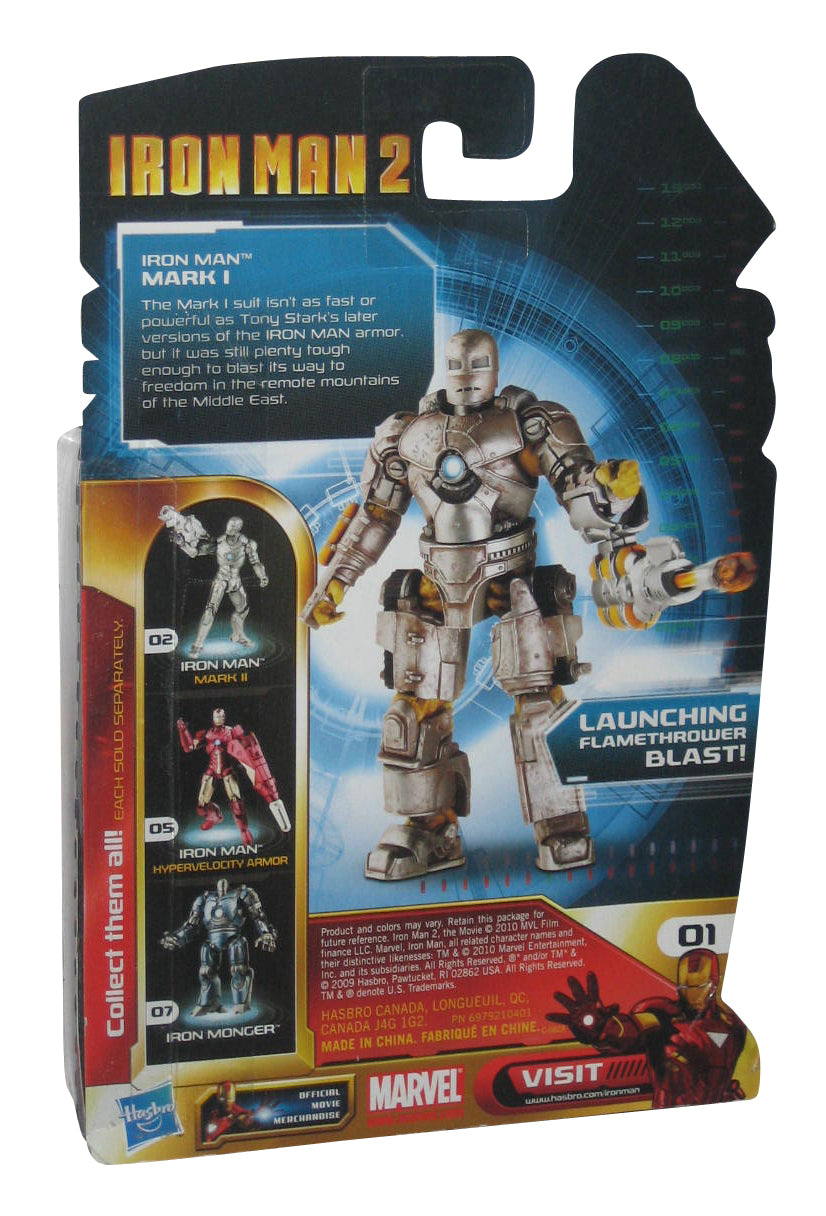 Marvel Comics Iron Man 2 Mark I Hasbro Figure w/ Launching Flamethrower Blast