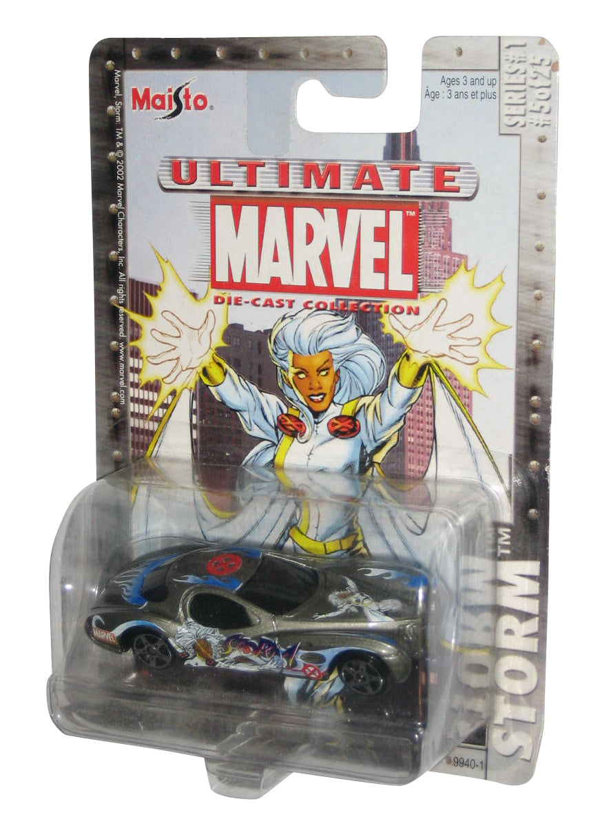 Marvel Ultimate Maisto X-Men Storm (2002) Silver Chrysler Atlantic Series 1 Toy Car #5/25