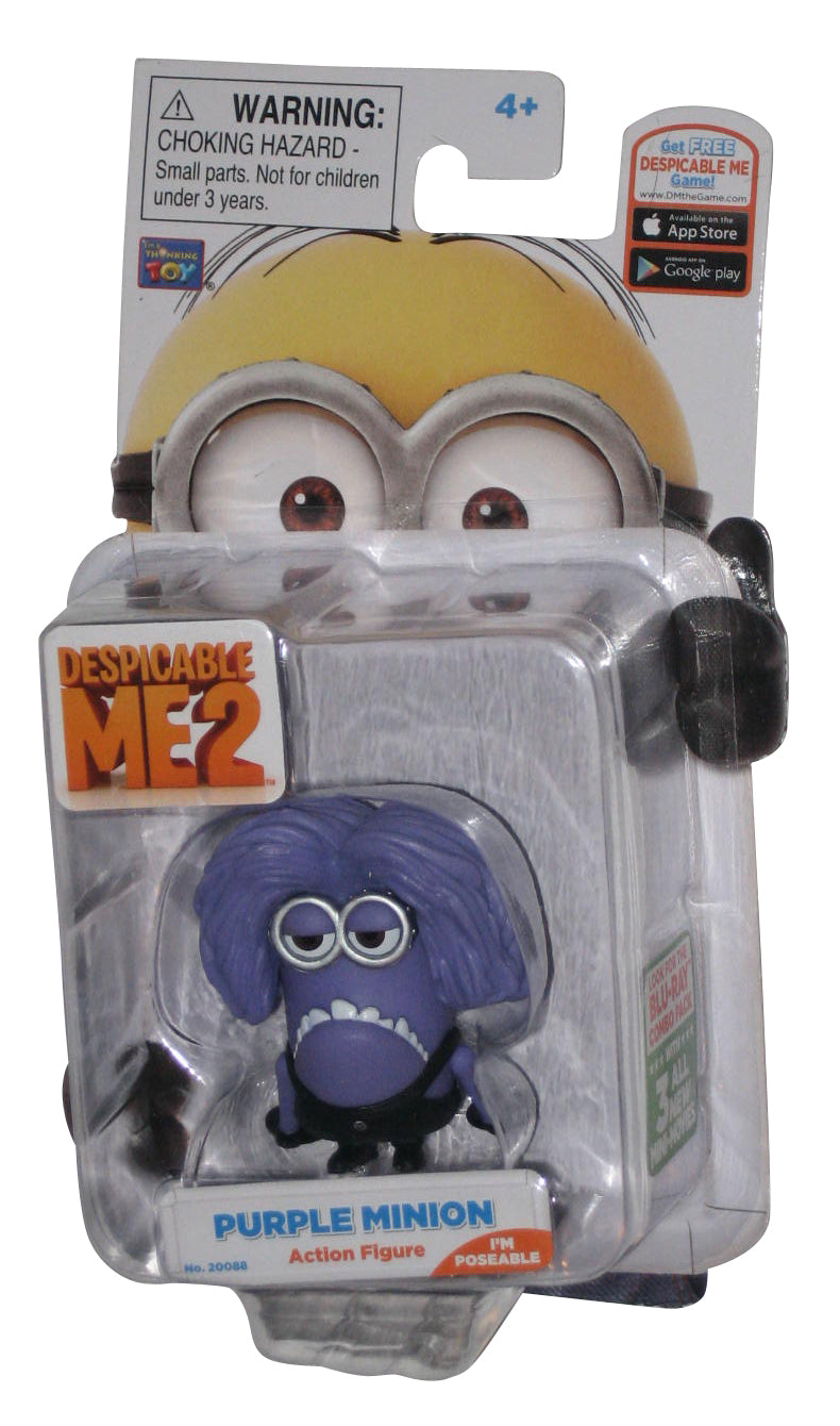 Despicable Me 2 Movie Two Eyed Purple Minion Thinkway Toys Figure