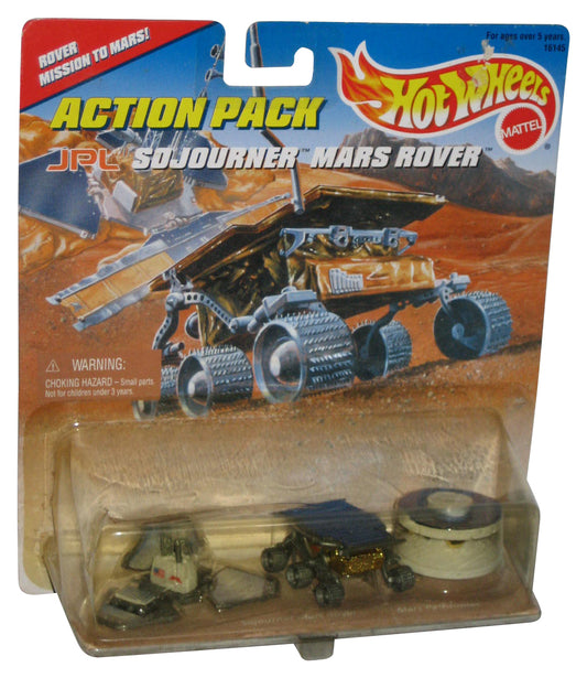 Hot Wheels JPL Sojourner Mars Rover (1996) Mattel Toy Car Action Pack Set - (Dented Plastic)