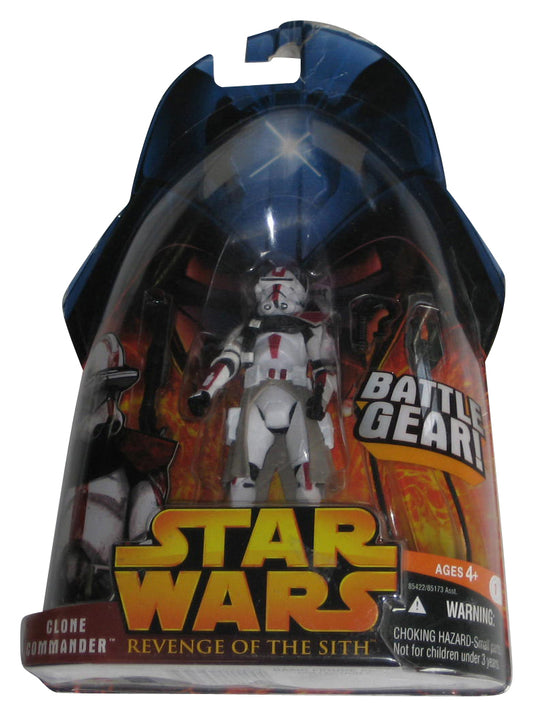 Star Wars Revenge of The Sith (2005) Red Clone Commander Battle Gear Figure - (Damaged Hang Hook)