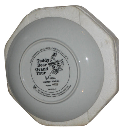 Franklin Mint Carol Lawson Teddy Bear Grand Tour Collector Plate HA9148