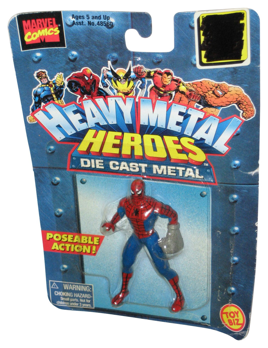 Marvel Heavy Metal Heroes (1998) Toy Biz Spider-Man Web Fist Die-Cast Figure
