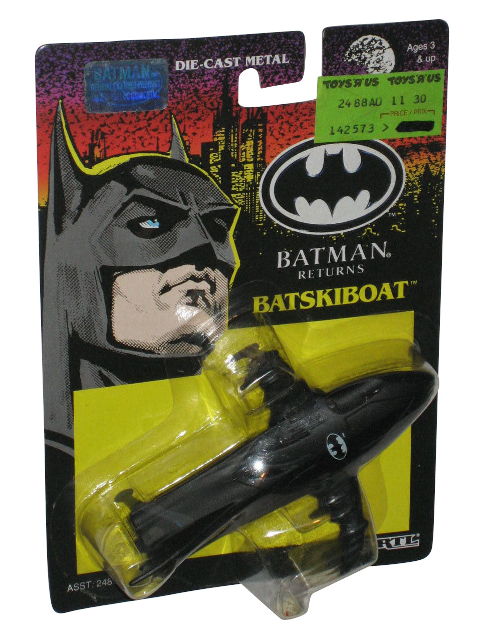 DC Batman Returns Movie BatSkiBoat (1992) Ertl Die-Cast Toy Vehicle