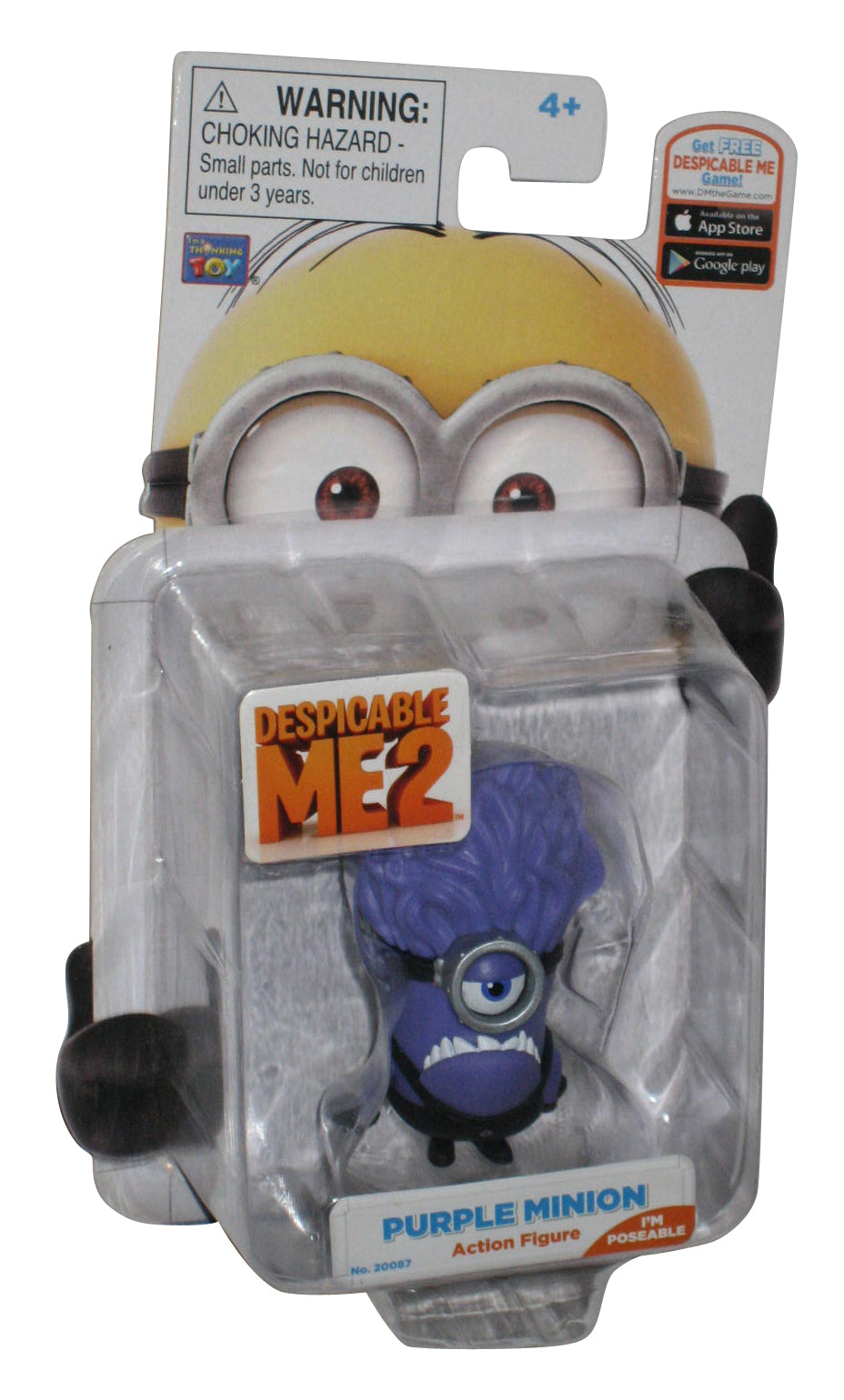 Despicable Me 2 Movie Purple Minion Thinkway Toys Action Figure